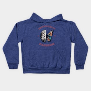 Intellectual Metamorphosis: A Brain-Butterfly Blend in Art, Symbolizing Psychological Growth and Natural Elegance Kids Hoodie